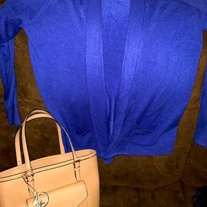Debbie Morgan Blue or Purple Sz M Soft Cardigan